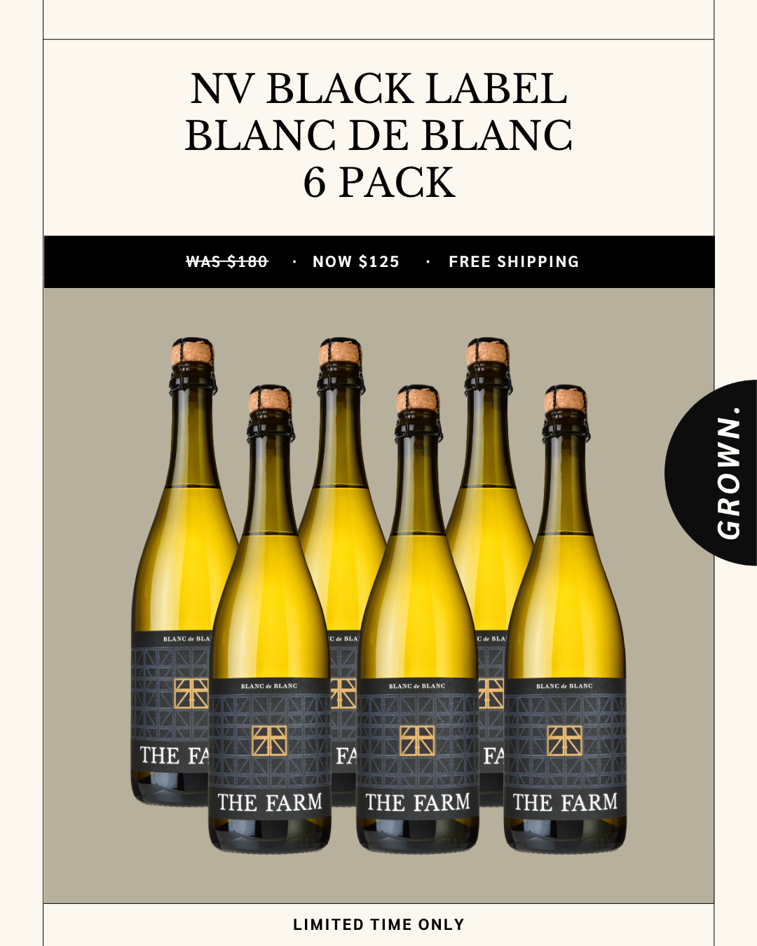 NV The Farm Grown Blanc de Blanc | 6-Pack Sale